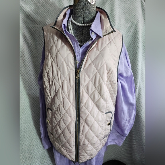 Charter Club Jackets & Blazers - Charter Club Light Pink Quilted Vest